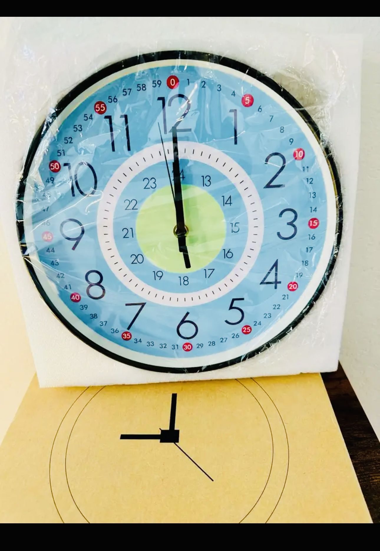 Zgrmbo 12" Atomic Analog Wall Clock multi-colored, silent non-ticking,
