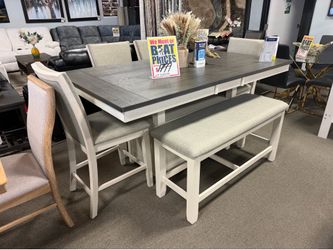 6-Piece Counter Height Dining Set with Bench ❤️😍🏡