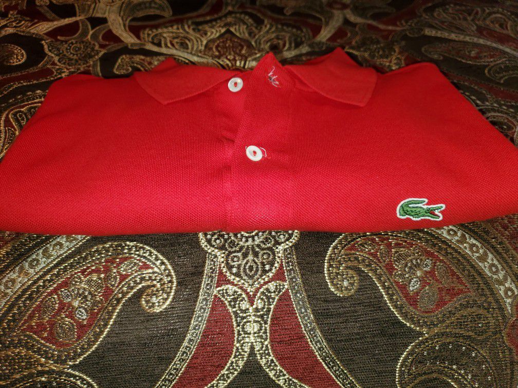 Lacoste Polo Red Size 8