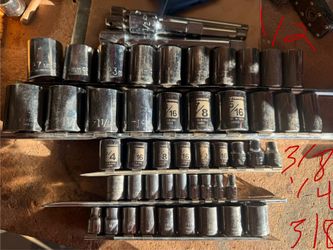 Craftsman sockets 1/2 3/8 1/4 and extensions metic sae