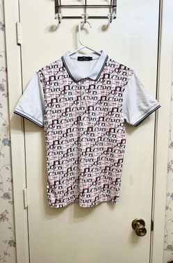 Carolina Herrera CH Monogram Print Polo Shirt mens size medium