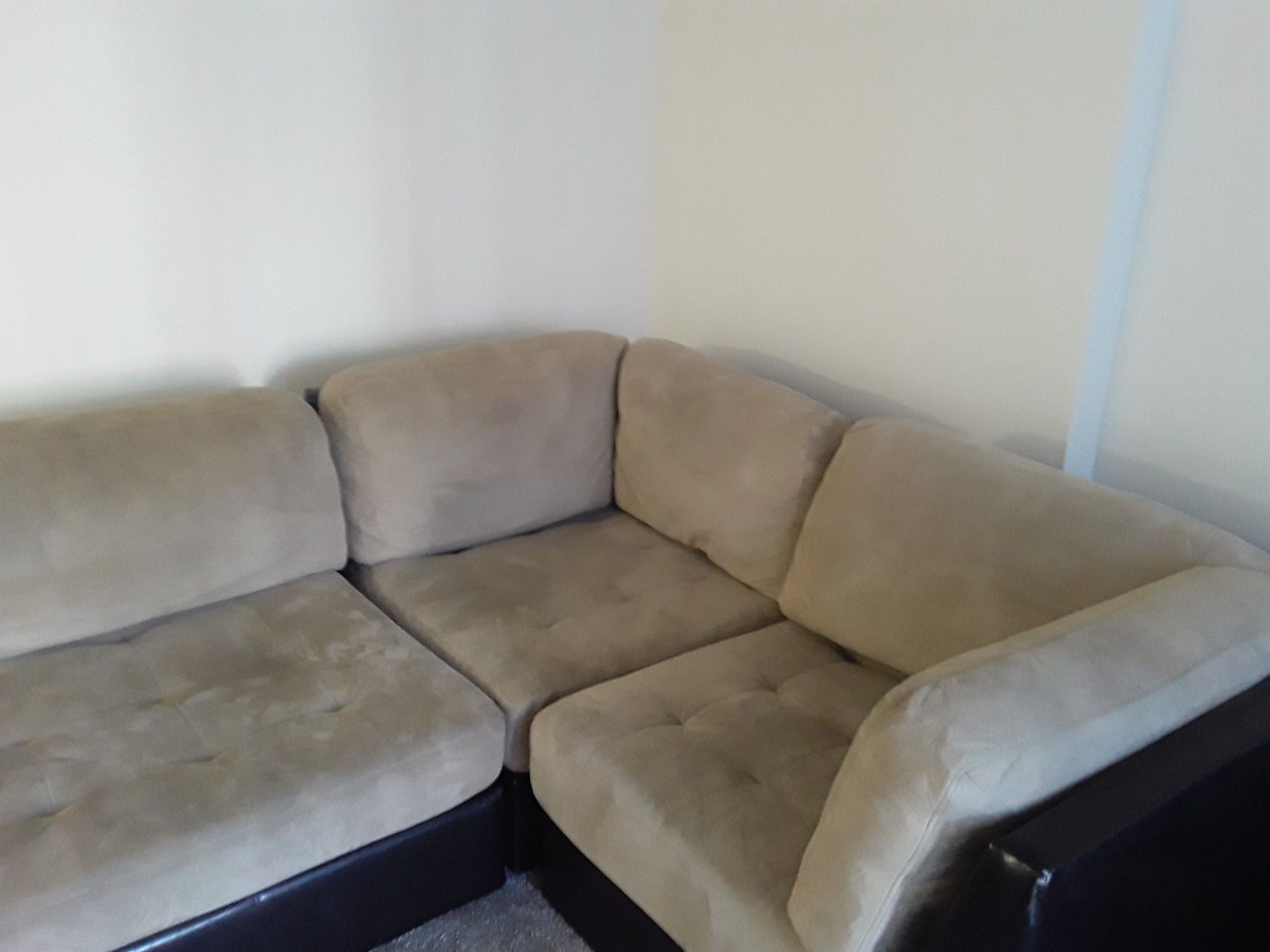 Suade sectional sofa