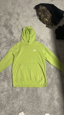 Nike Club Fleece Pullover Hoodie Lime Green