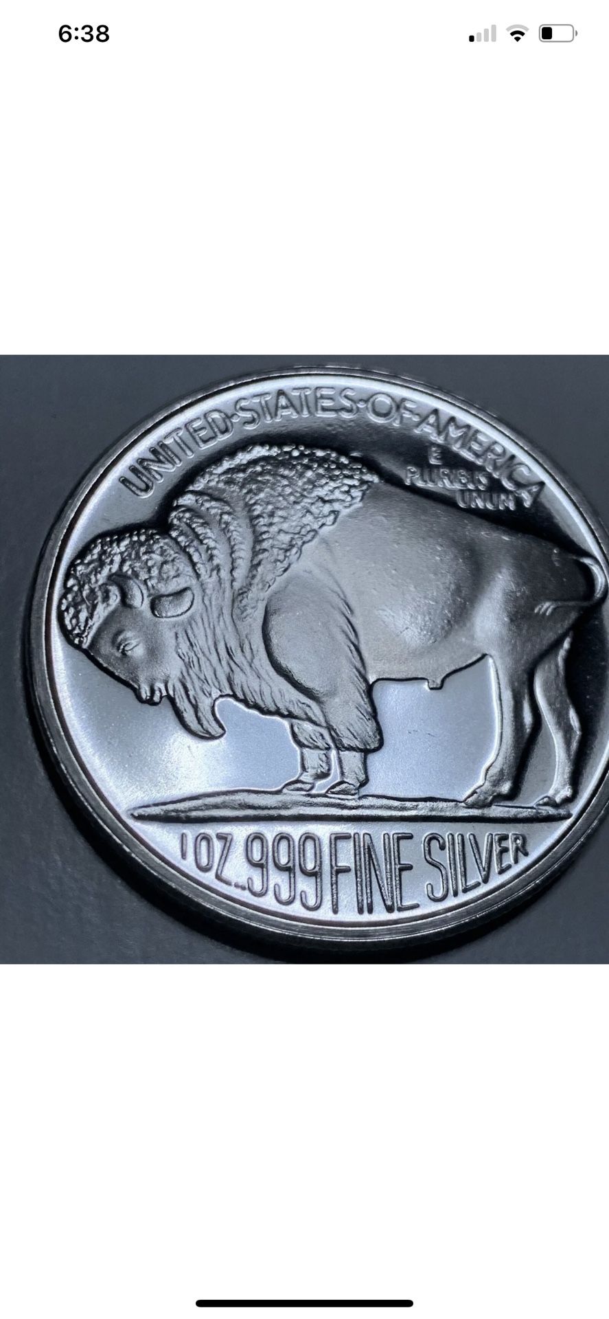 BU 2015 Indian Buffalo 999 Fine 1 Oz Silver Coin