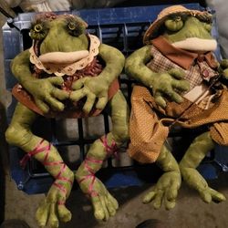2 Stuffed Frogs