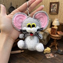 Nibbles the Mouse from Tom & Jerry Keychain Crochet