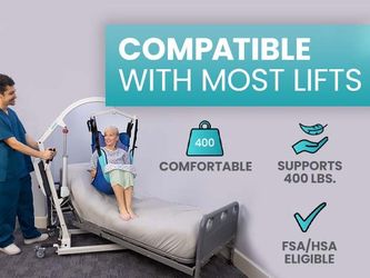 VIVE PATIENT LIFT SLING WITH OPENING (400lb Capacity)