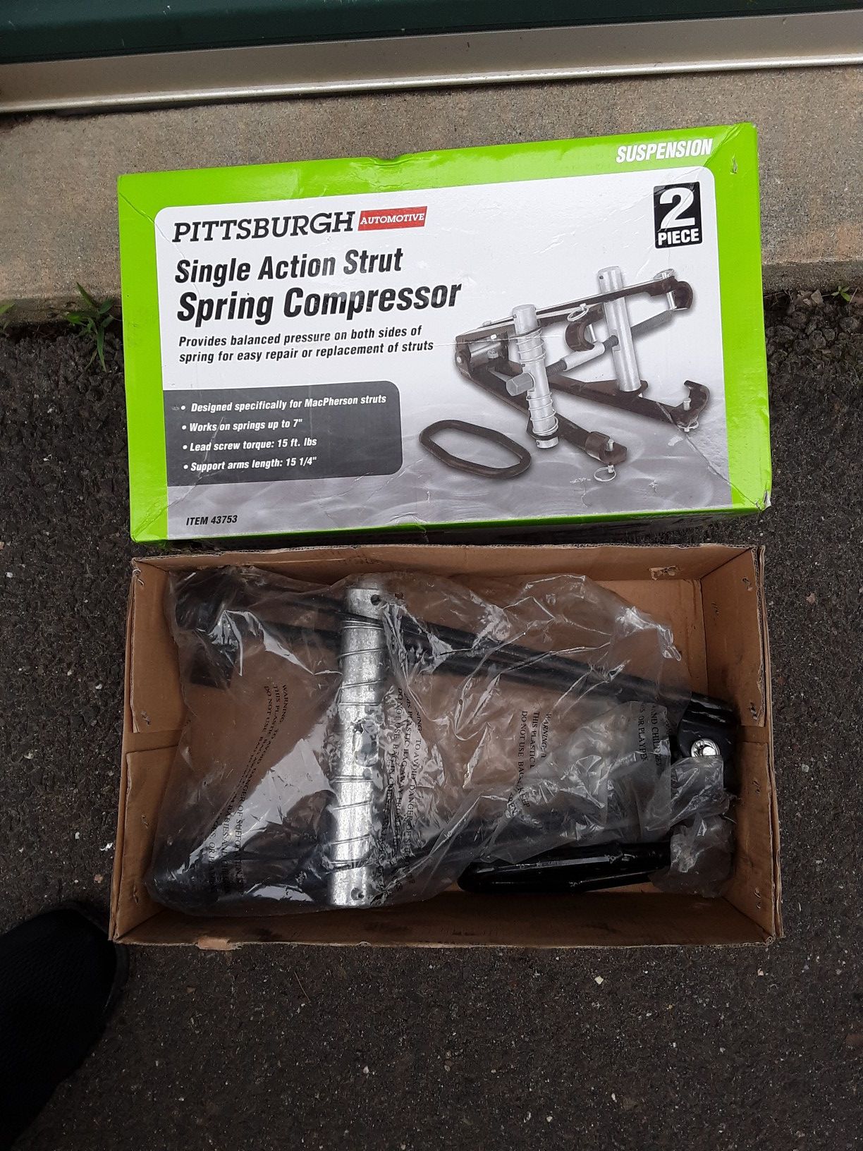 Pittsburgh Automotive single action strut. Spring compressor