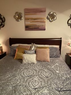 King Bedroom Set, Coffee/Endtable Set/Entertainment Center