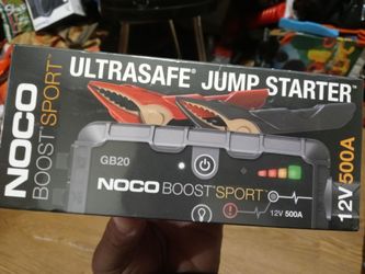 NOCO Boost Sport Ultra-safe Jump Starter 12-volt 5 Amp Brand New In Box Retails For $79.99 Plus Tax Asking For $60 Or Price Equivalent In Trade