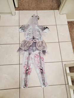 Skeleton Bride Halloween Costume Size Small /medium Kids
