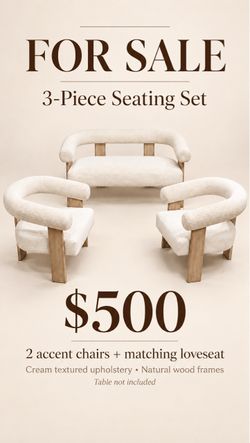3-Piece Accent Seating Set