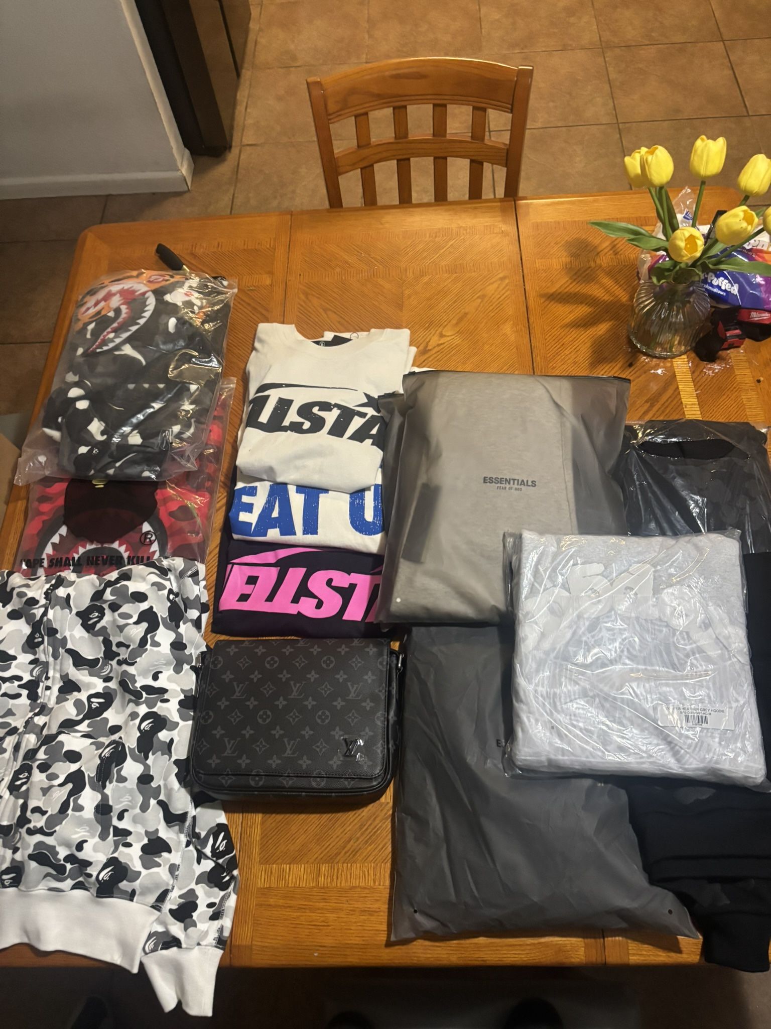 Hellstar, Denim Tears, Sp5der, Essentials, and Bape