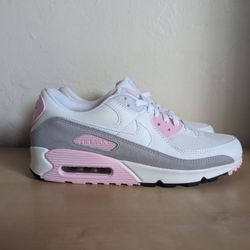 Nike Air Max 90 White Pink Shoes FN7489-100 Men’s Size 10.5 or Women’s Size 12