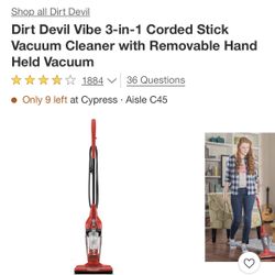 Dirt Devil Vacuum With Removable Handheld Vacuum