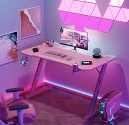 Pink gaming desk
