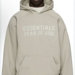 Fear Of God Essentials Pullover Hoodie “Seal” Size  Large