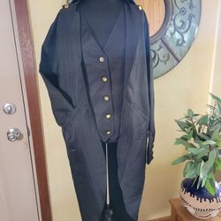 H&ZY Men's Steampunk Tailcoat Jacket Gothic Victorian New With Tags Sz Small