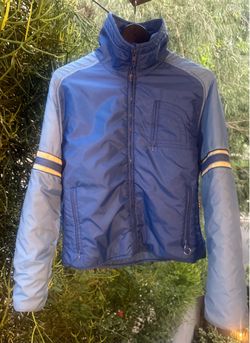 Vintage Ossi SkiWear Men’s Insulated Ski Jacket (Sky and Royal Blue, Medium)