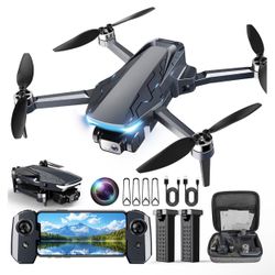 GPS Drone with Camera, 2K HD Drones for Adults, Foldable FPV Drone with GPS Auto Return
