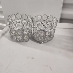 Crystal candle holders