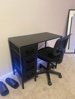 Desk and chair