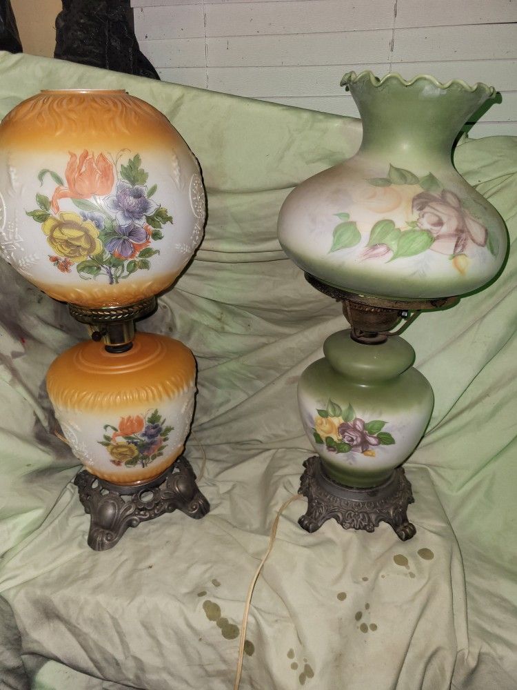 ANTIQUE LAMPS $150 FOR BOTH