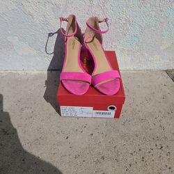 PIZZ ANNU Women's Low Block Chunky Heels Sandals Comfortable Open Toe Ankle Strap Party Dress Pump Shoes Strappy Buckle 2in Heel Size 8