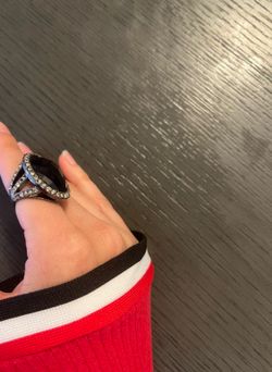 New Black Gemstone Ring