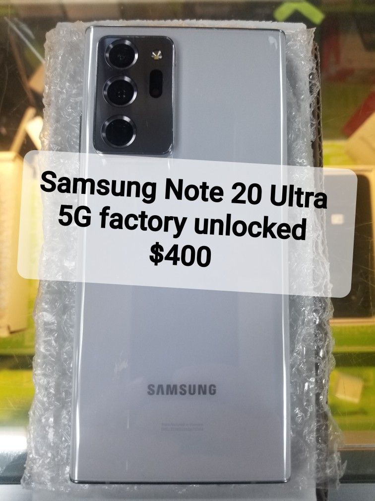 Samsung NOTE 20 ULTRA 5G FACTORY UNLOCKED 