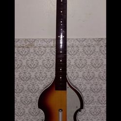 Xbox 360 Rock Band Beatles Hofner Bass Wireless Controller Guitar NO DONGLE