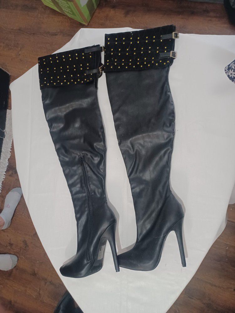 7.5 Thigh High Leather Boots