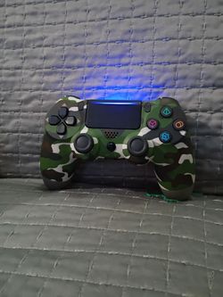 New PlayStation 4 Controller DualShock 4 - Green Camo PS4 Video Game Controller Working And Tested