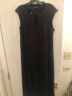 Black chiffon dress
