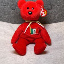 RED Osito TY Beanie Baby RARE TAG ERROS
