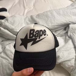 BAPE trucker hat lightly used 