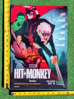 Hit Monkey Marvel 12"x18" Original Promo TV Poster SDCC 2024 Hulu Animayhem New