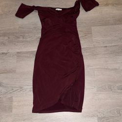 Burgundy Midi Dress