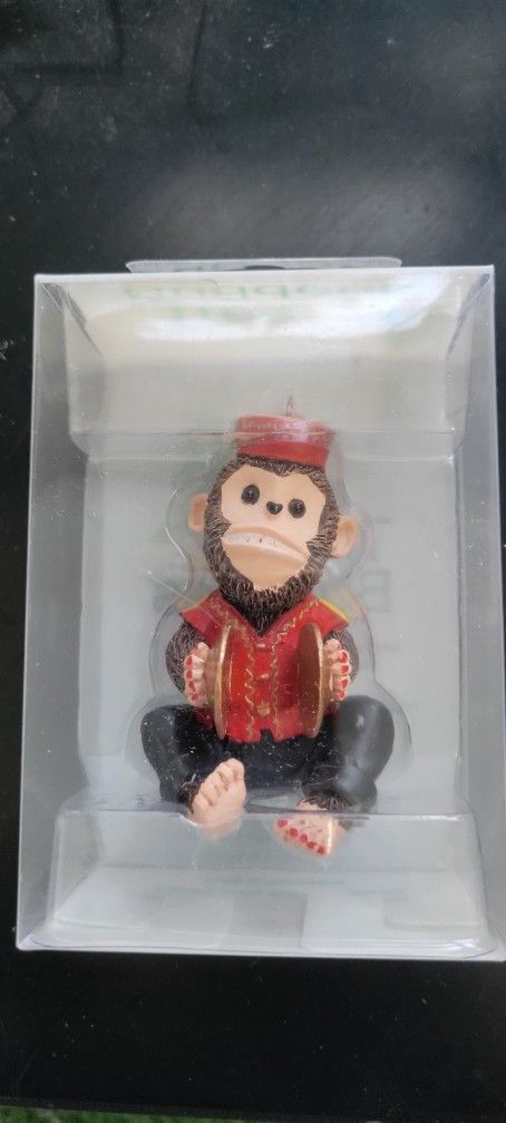Drum Monkey Christmas Ornament