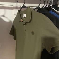 Green Burberry polo shirt 