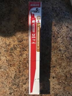 25 Pack 12” Diablo Nail Embedded Wood Reciprocating Saw blade