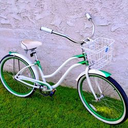 Classic Phat Cycle Sea Crest 26" Beach Cruiser Bike Bicicleta Basket 