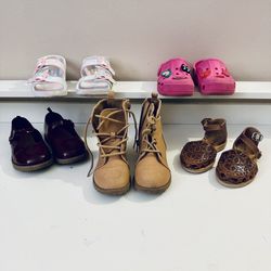 5 Pairs of Girls Kids Sandals & Shoes - Size 10