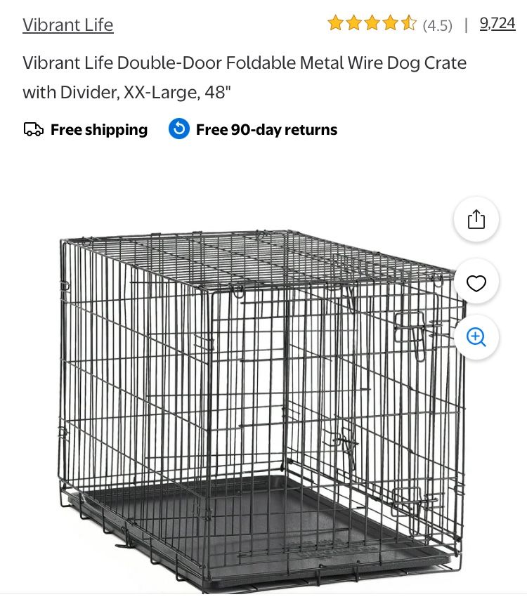 Dog Crate Extra Large 48 Inches