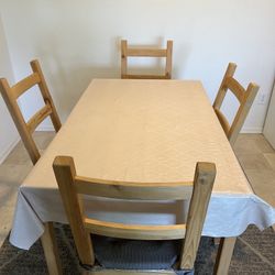 Wooden Dining Table For Sale With 4 Chair
