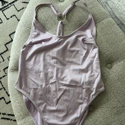 Purple one piece bathing suit
