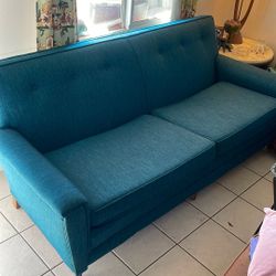 Vintage Newly Reupholstered Mid-Century Couch