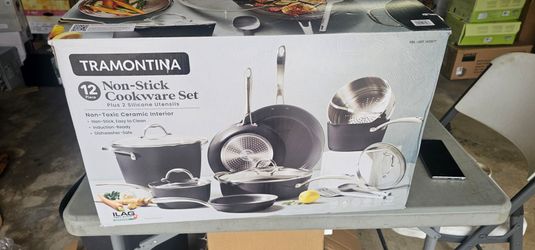 99% brand new tramontina non-stick cookware set 12 piece set