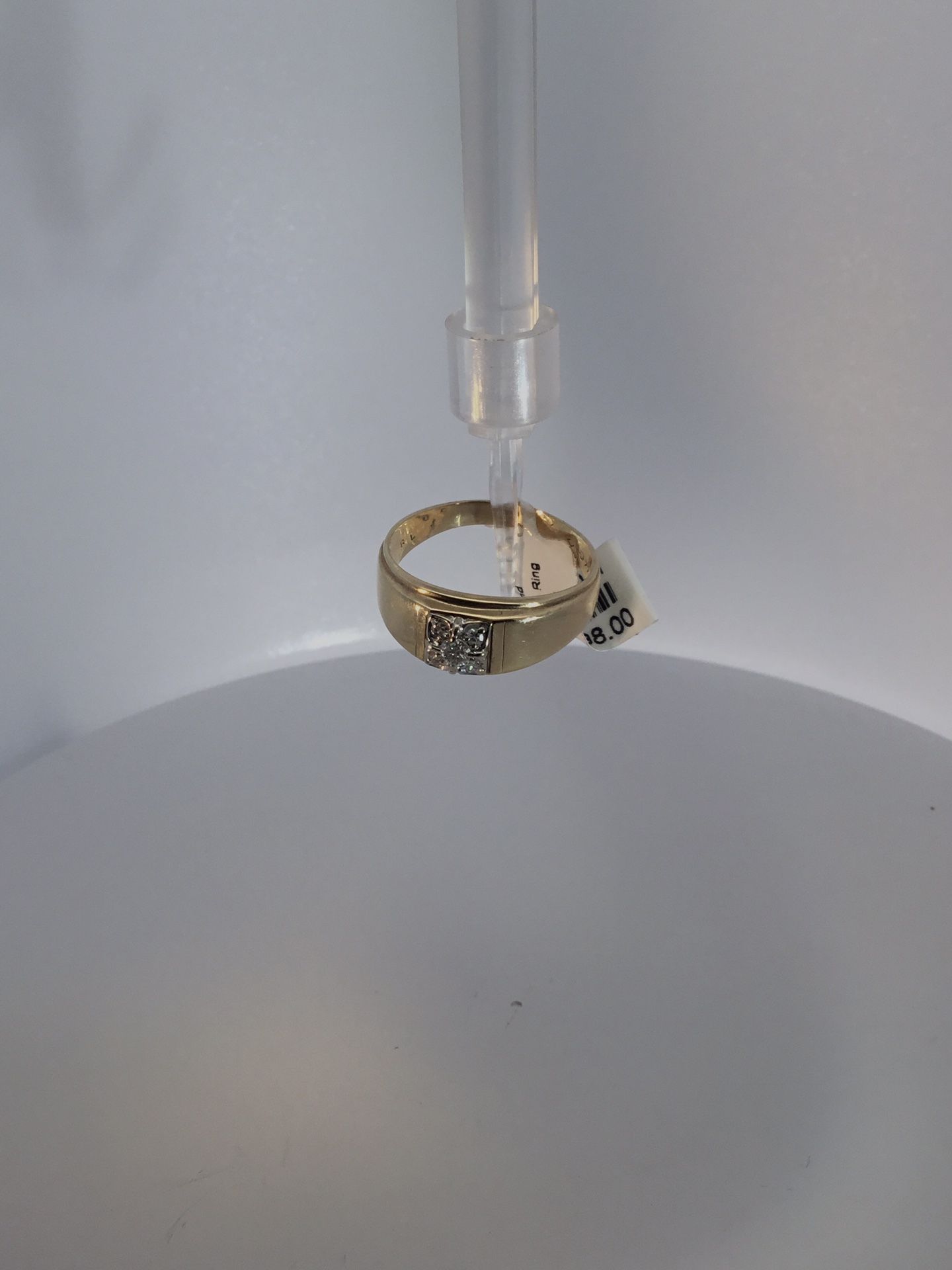 14K Yellow Gold Gents Diamond Cocktail Ring