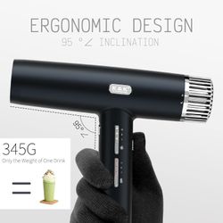 Professional Hair Dryer, 110000 RPM/m Brushless Motor Ionic 1800W Blow Dryer, Low Noise Fast Drying